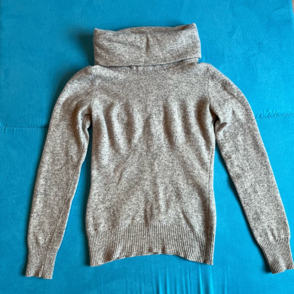 United Colors of Benetton wool angora blend funnel neck turtleneck sweater